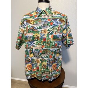 Reyn Spooner Shirt Ireland Danny Boy Hawaiian Irish St Patrick's Day Cotton XL